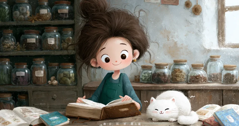 tchitcha. An enchanting cozy illustration of a young woman wi 6eda5896 8c92 4eca abd5 87afec898f7b 3 pour m&eacute;nopause