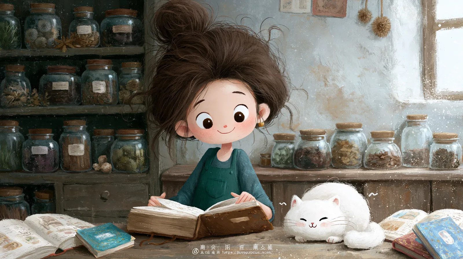tchitcha. An enchanting cozy illustration of a young woman wi 6eda5896 8c92 4eca abd5 87afec898f7b 3 pour m&eacute;nopause